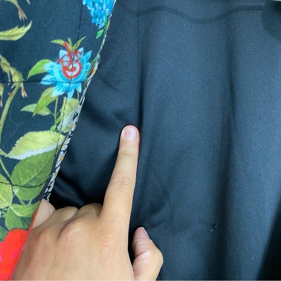 Alice + Olivia Moya Patchwork Tapestry Floral Quilted Coat Belted Butterfly Sz S - Picture 5 of 11